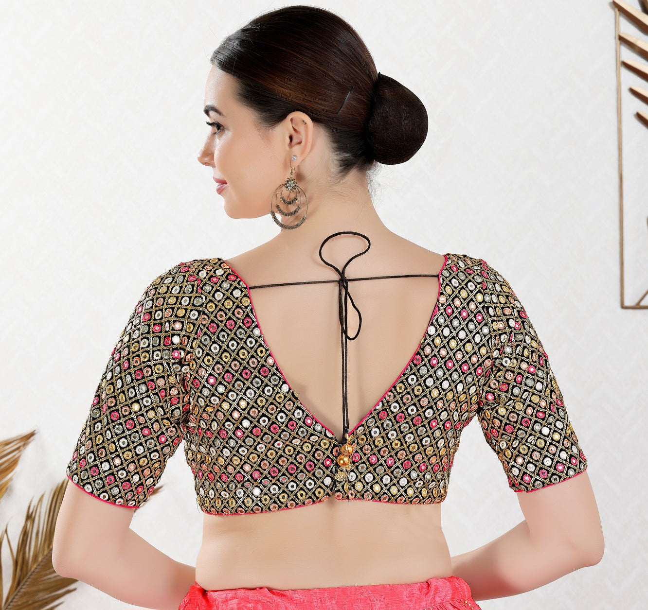 Georgette Saree Blouse and Crop Top : Exquisite embroidery