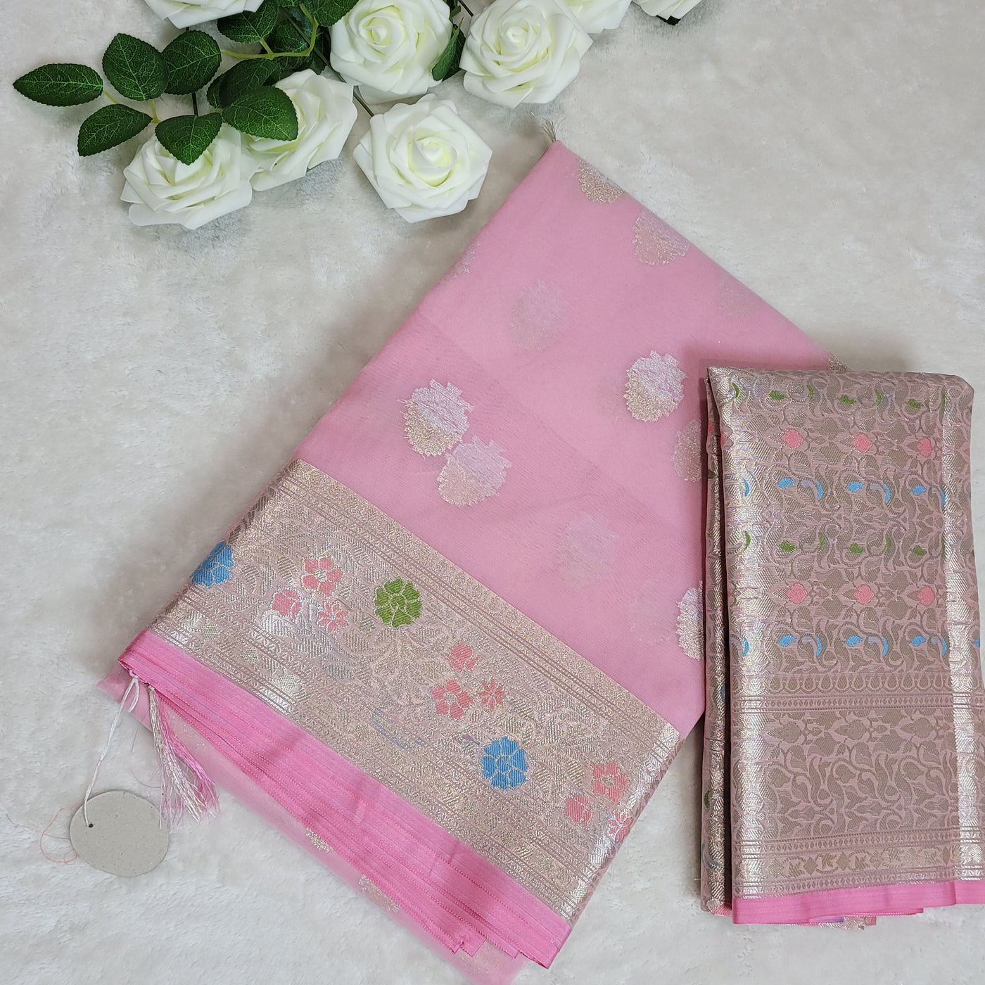 Organza Silk Sonarupa Weaving Saree with Pethni Border | Elegant Ethnic Wear