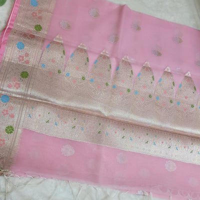 Organza Silk Sonarupa Weaving Saree with Pethni Border | Elegant Ethnic Wear