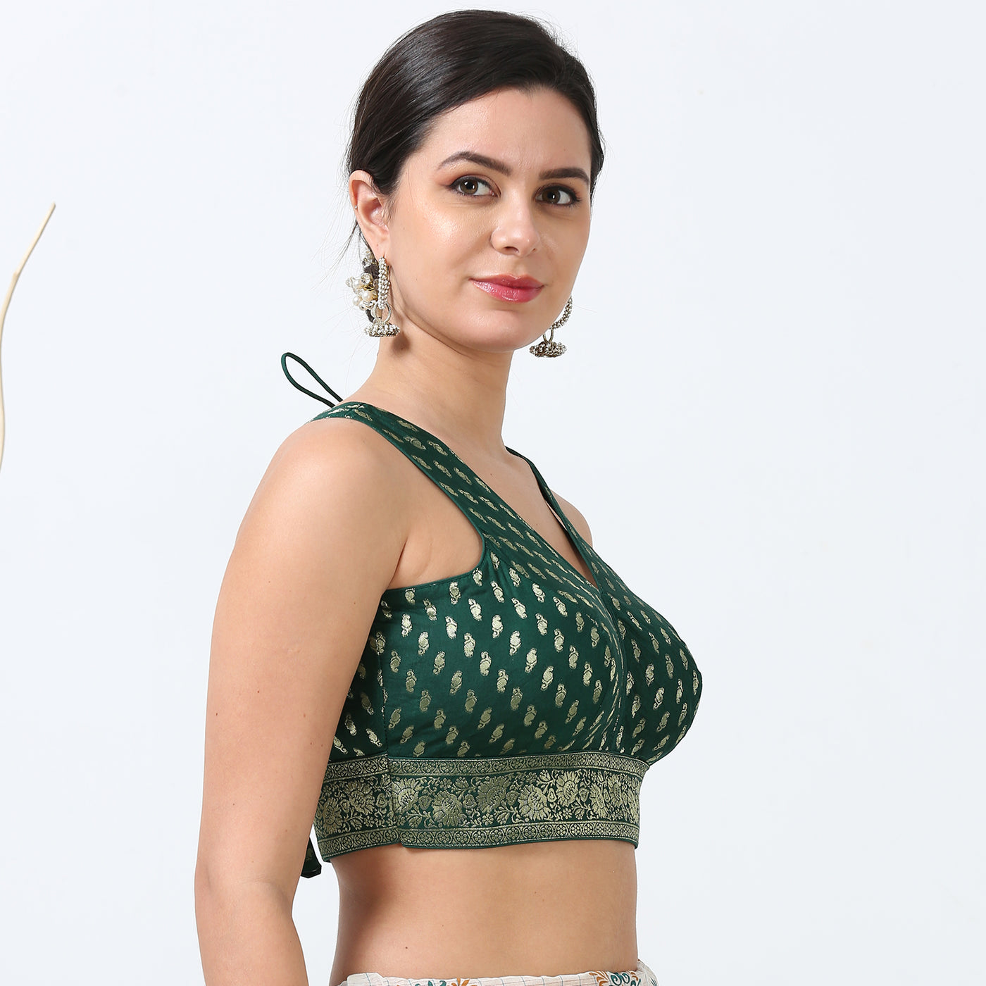 Zari Work Silk Readymade Saree Blouse