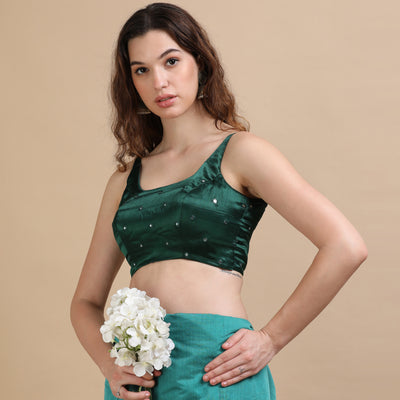 Embroidered Silk Ready Made Blouse