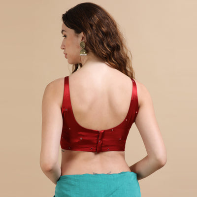Embroidered Silk Ready Made Blouse