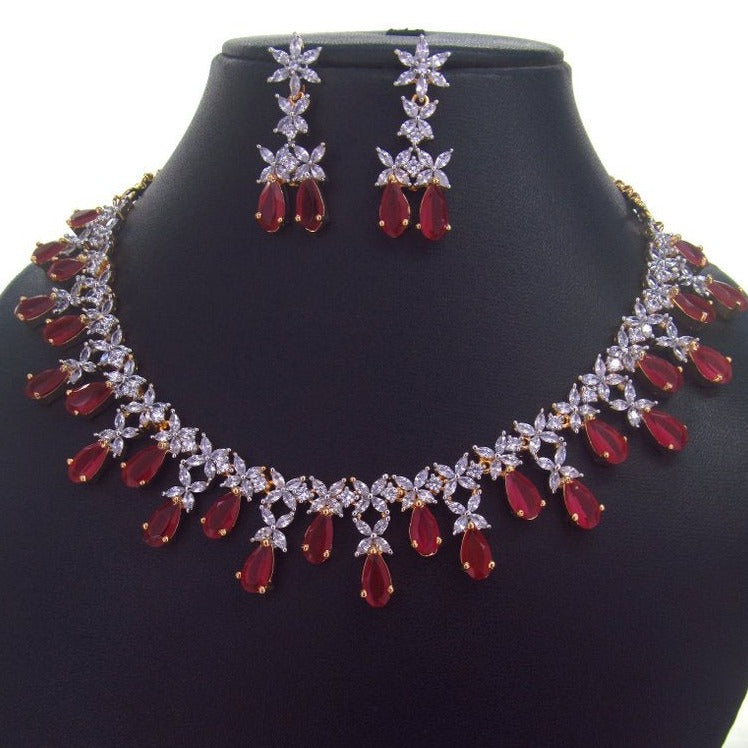 Traditional Trendy Cz Necklace Set