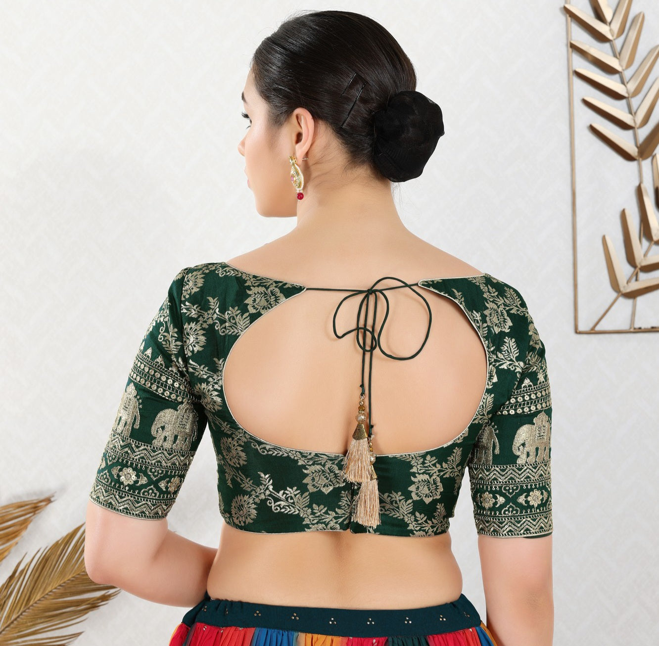 Elegant Banarasi Jacquard Embroidered Blouse