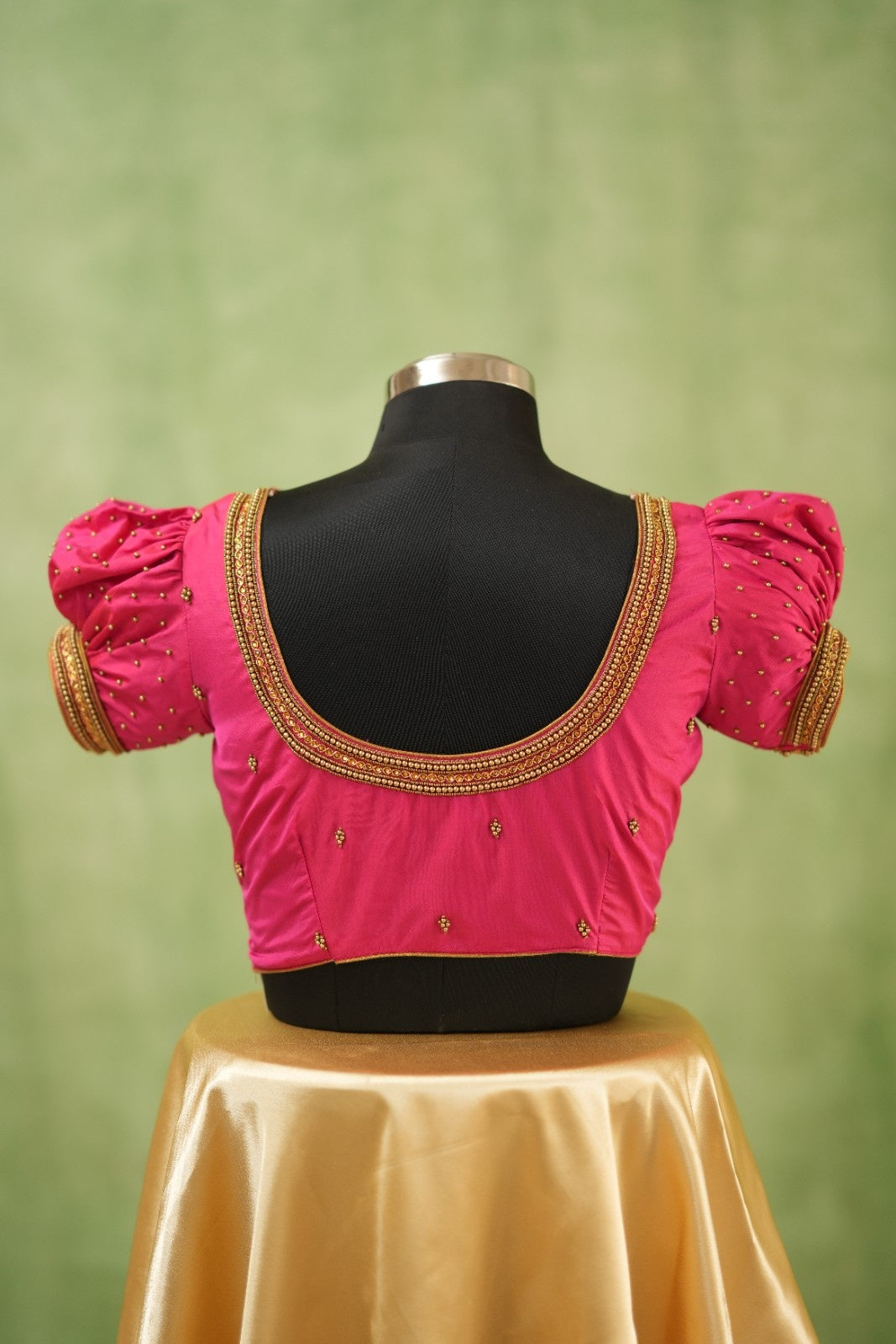 Pink Aari Handwork Blouse