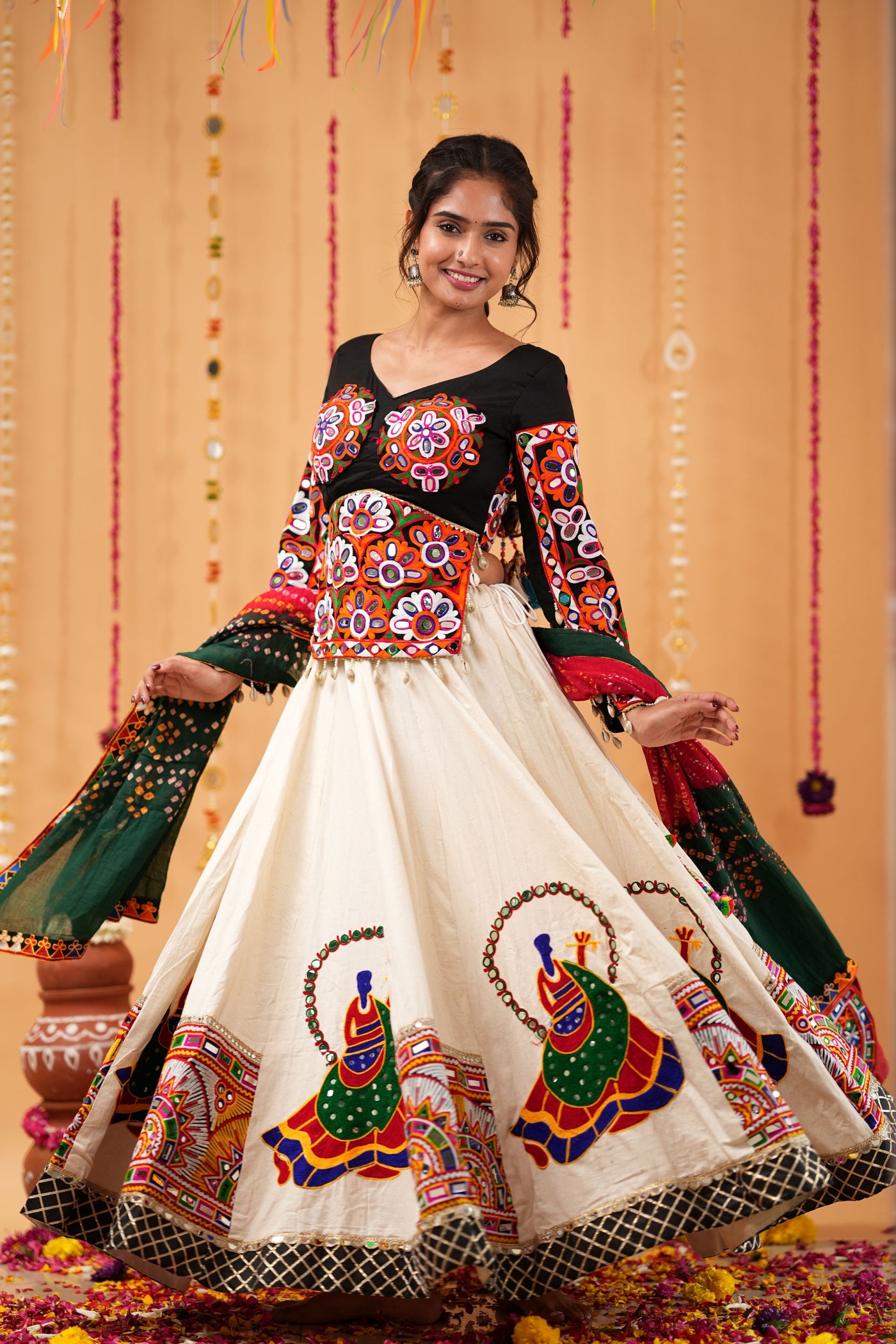 Ivory Lehenga with Vinatge Embroidery