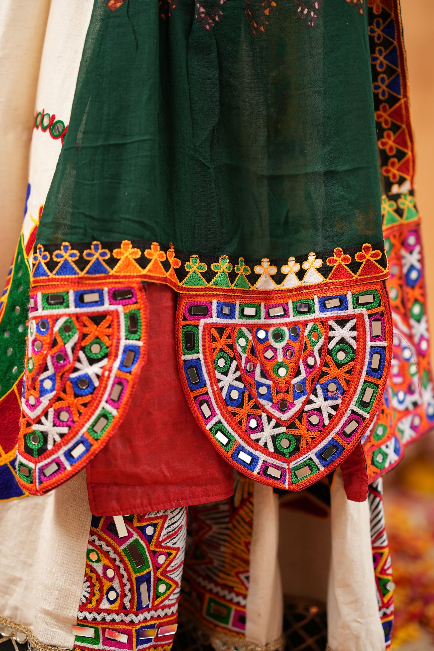 Ivory Lehenga with Vinatge Embroidery