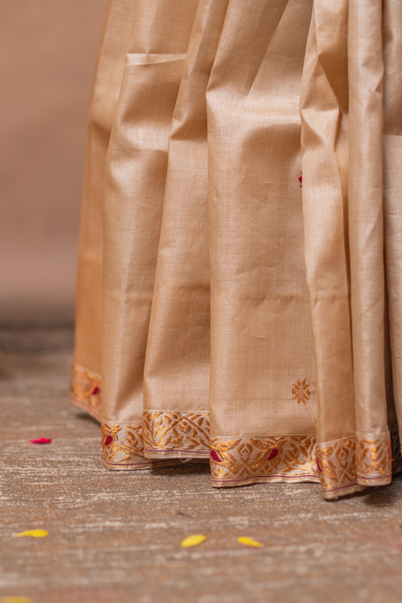 Kaziranga Forest Inspired Assamese Tussar Silk Saree