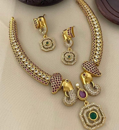 Royal Elephant Motif Choker Set