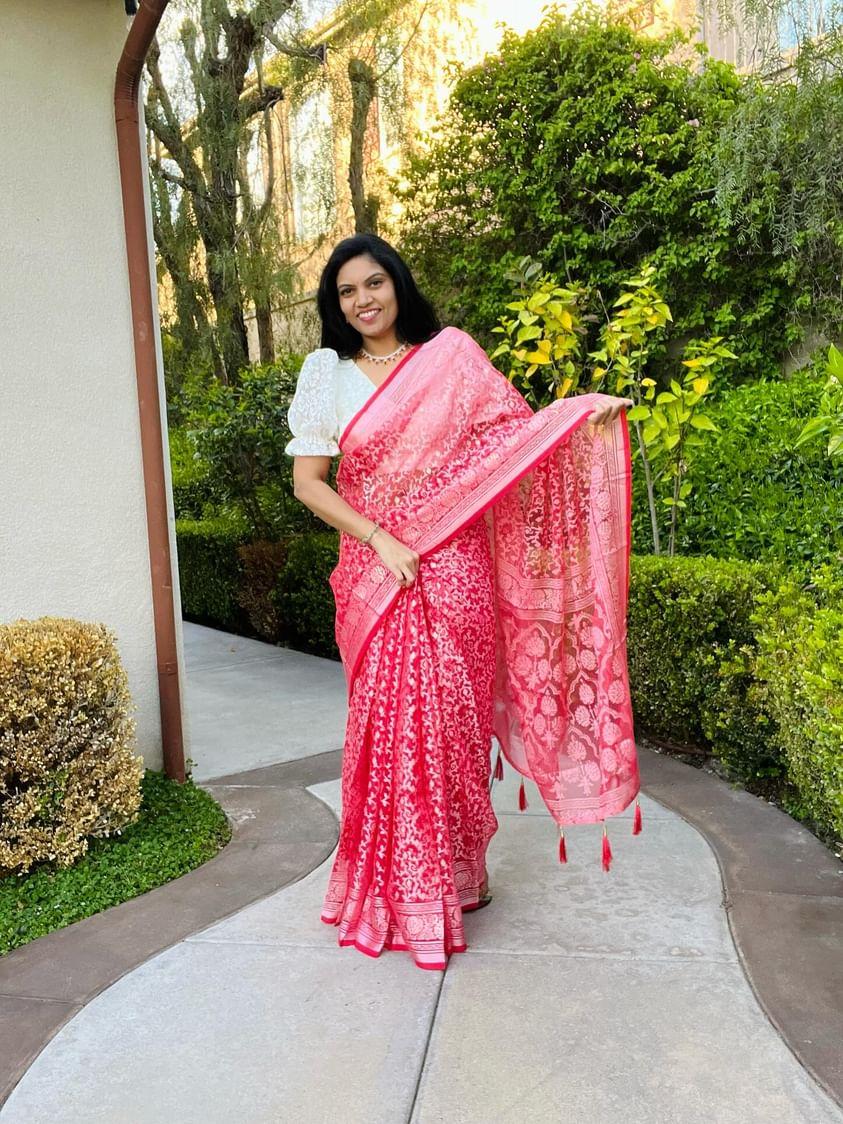 Luxurious Soft Organza Saree - Lightweight Indian Ethnic Wear