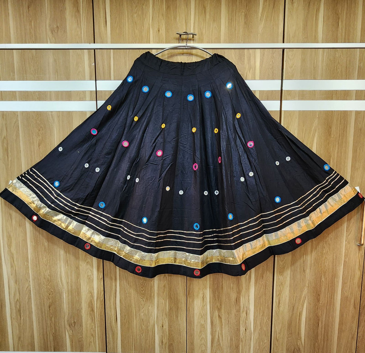 Navratri Lehenga Skirts with Mirror Works