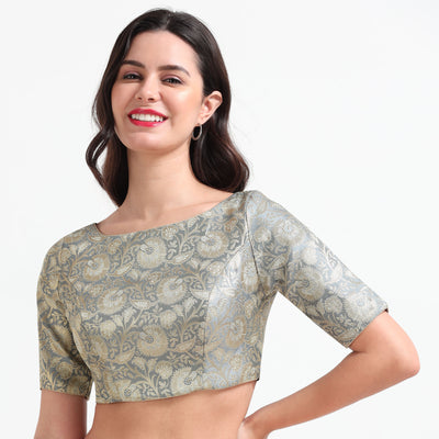 Brocade Readymade Saree Blouse