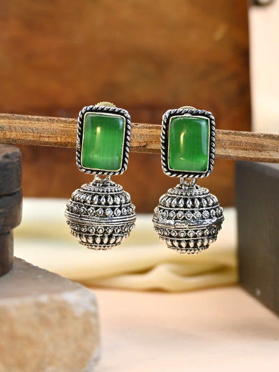 Oxidized Silver Plated Earrings