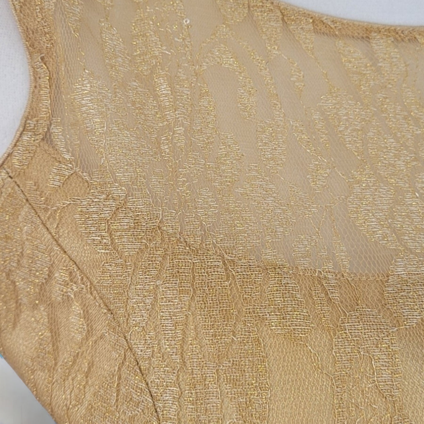 Golden Net Semi Sheer Blouse