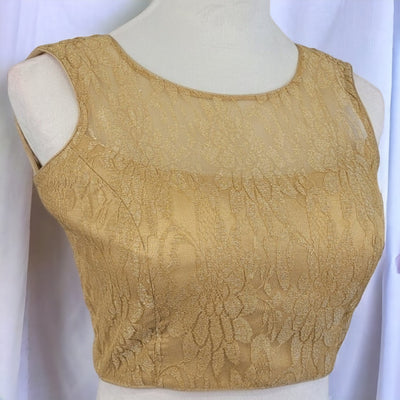 Golden Net Semi Sheer Blouse