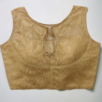 Golden Net Semi Sheer Blouse