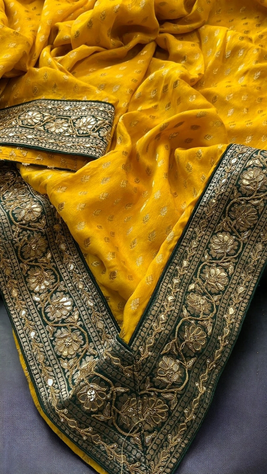 Pure Muga Silk Yellow Saree / Saree for Women in USA