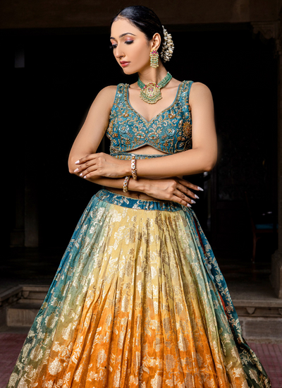 Silk Sequins Embroidered Lehenga Choli