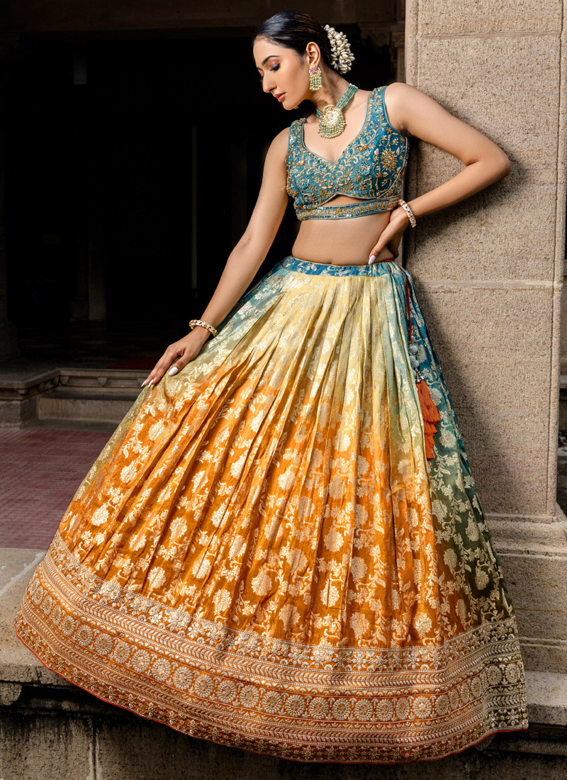 Silk Sequins Embroidered Lehenga Choli