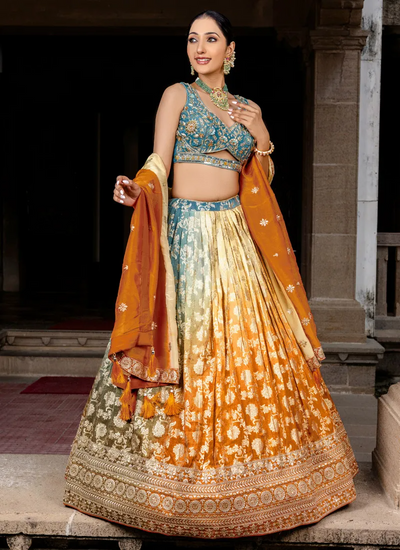 Silk Sequins Embroidered Lehenga Choli